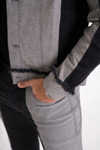 Load image into Gallery viewer, Classic Black & Gray Denim Jacket