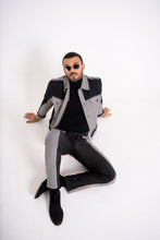 Load image into Gallery viewer, Classic Black & Gray Denim Jacket