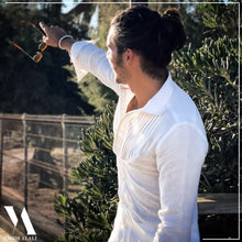 Charger l'image dans la galerie, White Plissé Linen Shirt