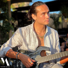 Charger l'image dans la galerie, Light Gray Plissé Linen Shirt