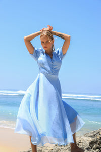 Look 12: Sky Blue Organza