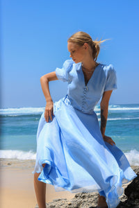 Look 12: Sky Blue Organza