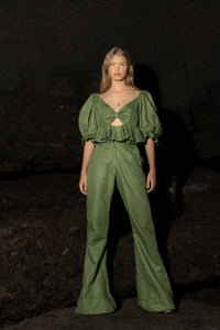 Look 10: Ruffles Olive