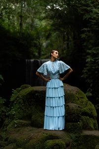 Look 10: Blue Waterfall