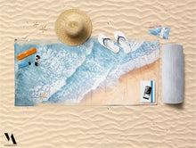 Load image into Gallery viewer, Waves Beach Towel
