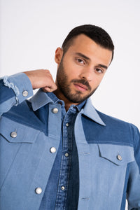 Classic Blue & Blue Denim Jacket