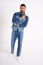 Load image into Gallery viewer, Classic Blue &amp; Blue Denim Jacket
