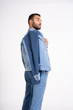 Load image into Gallery viewer, Classic Blue &amp; Blue Denim Jacket
