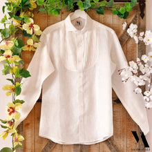 Load image into Gallery viewer, White Plissé Linen Shirt
